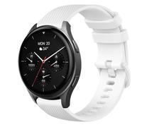 GIOPUEY 20mm Correas Compatible con Hama Smartwatch 8900 1,43, Suave Silicona La Correa [Resistente al Desgaste] [Transpirable] Pulsera - White