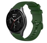 GIOPUEY 20mm Correas Compatible con Hama Smartwatch 8900 1,43, Suave Silicona La Correa [Resistente al Desgaste] [Transpirable] Pulsera - Dark Green