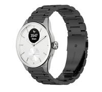 GIOPUEY 20mm Correas Compatible con Withings ScanWatch 2 42mm/Nova 42mm, Acero Inoxidable La Correa [Resistente al Desgaste] Pulsera - Black