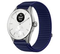 GIOPUEY 20mm Correas Compatible con Withings ScanWatch 2 42mm/Nova 42mm, Nylon Transpirable Sport Correa Loop Deportiva de Nylon Trenzado Strap Band - Darkblue
