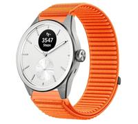 GIOPUEY 20mm Correas Compatible con Withings ScanWatch 2 42mm/Nova 42mm, Nylon Transpirable Sport Correa Loop Deportiva de Nylon Trenzado Strap Band - Orange