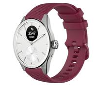 GIOPUEY 20mm Correas Compatible con Withings ScanWatch 2 42mm/Nova 42mm, Suave Silicona La Correa [Resistente al Desgaste] [Transpirable] Pulsera - Dark Red