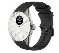 GIOPUEY 20mm Correas Compatible con Withings ScanWatch 2 42mm/Nova 42mm, Suave Silicona La Correa [Resistente al Desgaste] [Transpirable] Pulsera - Black