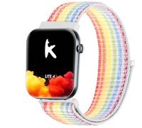 GIOPUEY 20mm Nylon Correas Compatible con Knauermann Lite 4/Knauermann Neo 2 Band, Transpirable Sport Correa Loop Deportiva de Nylon Trenzado, Mujer Hombres - Colorful