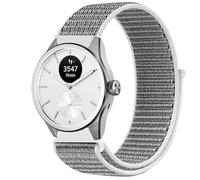 GIOPUEY 20mm Nylon Correas Compatible con Withings ScanWatch 2 42mm/Nova 42mm, Transpirable Sport Correa Loop Deportiva de Nylon Trenzado, Mujer Hombres - Grey