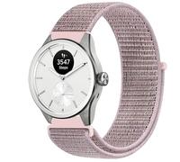 GIOPUEY 20mm Nylon Correas Compatible con Withings ScanWatch 2 42mm/Nova 42mm, Transpirable Sport Correa Loop Deportiva de Nylon Trenzado, Mujer Hombres - Pink