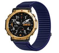 GIOPUEY 22mm 20mm Correas Compatible con Amazfit T-Rex 3 Pro 48mm/T-Rex 3 Pro 44mm, Nylon Transpirable Sport Correa Loop Deportiva de Nylon Trenzado Strap Band - Darkblue