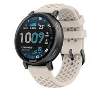 GIOPUEY 22mm Correas Compatible con Amazfit Active MAX/Active 3 Premium/Balance 2/Bip6/Bip5/Cheetah, Suave Silicona La Correa [Resistente al Desgaste] [Transpirable] Pulsera - Beige