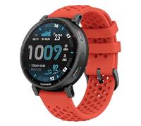 GIOPUEY 22mm Correas Compatible con Amazfit Active MAX/Active 3 Premium/Balance 2/Bip6/Bip5/Cheetah, Suave Silicona La Correa [Resistente al Desgaste] [Transpirable] Pulsera - Red