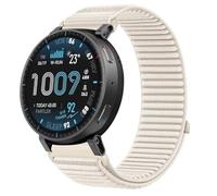 GIOPUEY 22mm Correas Compatible con Amazfit Active MAX, Nylon Transpirable Sport Correa Loop Deportiva de Nylon Trenzado Strap Band - Beige