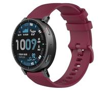 GIOPUEY 22mm Correas Compatible con Amazfit Active MAX, Suave Silicona La Correa [Resistente al Desgaste] [Transpirable] Pulsera - Dark Red