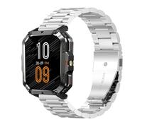 GIOPUEY 22mm Correas Compatible con Blackview W60/W70 Pro/W80 Pro, Acero Inoxidable La Correa [Resistente al Desgaste] Pulsera - Silver