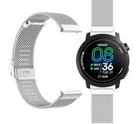 GIOPUEY 22mm Correas Compatible con COROS Pace Pro/Pace 3/Apex Pro/2 Pro/46MM, Pulsera Trenzada de Acero Inoxidable [Resistente al Desgaste] Pulsera - Silver