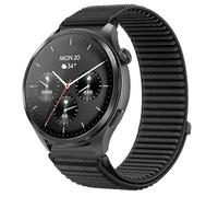 GIOPUEY 22mm Correas Compatible con Hama Smartwatch 9000/7010/6910/5000, Nylon Transpirable Sport Correa Loop Deportiva de Nylon Trenzado Strap Band - Black