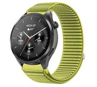 GIOPUEY 22mm Correas Compatible con Hama Smartwatch 9000/7010/6910/5000, Nylon Transpirable Sport Correa Loop Deportiva de Nylon Trenzado Strap Band - Green