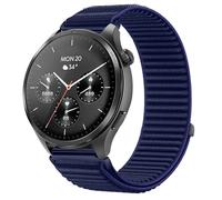 GIOPUEY 22mm Correas Compatible con Hama Smartwatch 9000/7010/6910/5000, Nylon Transpirable Sport Correa Loop Deportiva de Nylon Trenzado Strap Band - Darkblue