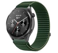 GIOPUEY 22mm Correas Compatible con Hama Smartwatch 9000/7010/6910/5000, Nylon Transpirable Sport Correa Loop Deportiva de Nylon Trenzado Strap Band - Darkgreen