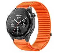 GIOPUEY 22mm Correas Compatible con Hama Smartwatch 9000/7010/6910/5000, Nylon Transpirable Sport Correa Loop Deportiva de Nylon Trenzado Strap Band - Orange