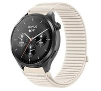 GIOPUEY 22mm Correas Compatible con Hama Smartwatch 9000/7010/6910/5000, Nylon Transpirable Sport Correa Loop Deportiva de Nylon Trenzado Strap Band - Beige