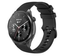 GIOPUEY 22mm Correas Compatible con Hama Smartwatch 9000/7010/6910/5000, Suave Silicona La Correa [Resistente al Desgaste] [Transpirable] Pulsera - Black