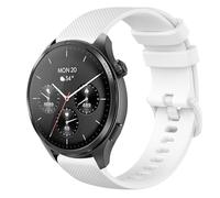 GIOPUEY 22mm Correas Compatible con Hama Smartwatch 9000/7010/6910/5000, Suave Silicona La Correa [Resistente al Desgaste] [Transpirable] Pulsera - White