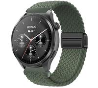 GIOPUEY 22mm Correas Magnética Compatible con Hama Smartwatch 9000/7010/6910/5000, Correa Tejida de Nailon Suave [Unisexo] [Transpirable] - Green