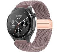 GIOPUEY 22mm Correas Magnética Compatible con Hama Smartwatch 9000/7010/6910/5000, Correa Tejida de Nailon Suave [Unisexo] [Transpirable] - Purple