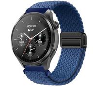 GIOPUEY 22mm Correas Magnética Compatible con Hama Smartwatch 9000/7010/6910/5000, Correa Tejida de Nailon Suave [Unisexo] [Transpirable] - Blue
