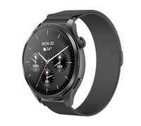 GIOPUEY 22mm Correas Magnética Compatible con Hama Smartwatch 9000/7010/6910/5000, Pulsera Trenzada de Acero Inoxidable [magnético] Pulsera - Black