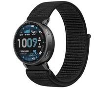 GIOPUEY 22mm Nylon Correas Compatible con Amazfit Active MAX, Transpirable Sport Correa Loop Deportiva de Nylon Trenzado, Mujer Hombres - Black