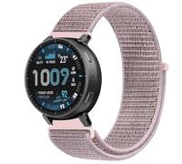GIOPUEY 22mm Nylon Correas Compatible con Amazfit Active MAX, Transpirable Sport Correa Loop Deportiva de Nylon Trenzado, Mujer Hombres - Pink