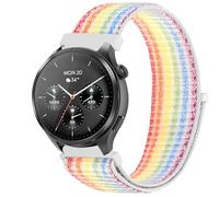 GIOPUEY 22mm Nylon Correas Compatible con Hama Smartwatch 9000/7010/6910/5000, Transpirable Sport Correa Loop Deportiva de Nylon Trenzado, Mujer Hombres - Colorful