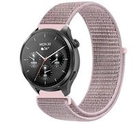 GIOPUEY 22mm Nylon Correas Compatible con Hama Smartwatch 9000/7010/6910/5000, Transpirable Sport Correa Loop Deportiva de Nylon Trenzado, Mujer Hombres - Pink