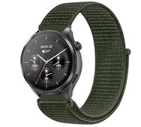 GIOPUEY 22mm Nylon Correas Compatible con Hama Smartwatch 9000/7010/6910/5000, Transpirable Sport Correa Loop Deportiva de Nylon Trenzado, Mujer Hombres - Green