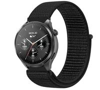GIOPUEY 22mm Nylon Correas Compatible con Hama Smartwatch 9000/7010/6910/5000, Transpirable Sport Correa Loop Deportiva de Nylon Trenzado, Mujer Hombres - Black