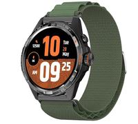 GIOPUEY 24mm Correas Compatible con TicWatch Atlas, Correa Tejida de Nailon Suave [Unisexo] - Green