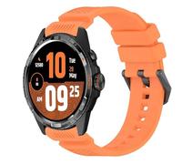 GIOPUEY 24mm Correas Compatible con TicWatch Atlas, Suave Silicona La Correa [Resistente al Desgaste] [Transpirable] Pulsera - Orange