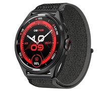 GIOPUEY 24mm Correas Compatible con TicWatch Pro 5 Enduro, Correa Tejida de Nailon Suave [Unisexo] [Transpirable] - Darkgrey