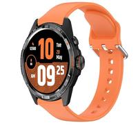 GIOPUEY 24mm Correas para TicWatch Atlas, Movimiento Simple Suave Silicona La Correa [Resistente al Desgaste] Pulsera - Orange