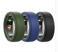 GIOPUEY 3 Piezas Funda Compatible con Samsung Galaxy Ring, Material de Silicona Carcasa - Black/Blue/Green M for 11/12/13