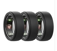 GIOPUEY 3 Piezas Funda Compatible con Samsung Galaxy Ring, Material de Silicona Carcasa - Black S for 6/7/8/9/10