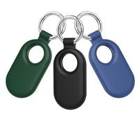 GIOPUEY 3 Piezas Funda Compatible con Samsung Galaxy SmartTag 2 2023, Material de Silicona Carcasa - Black+Darkblue+Darkgreen