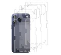 GIOPUEY 3 Piezas Protector Trasero Compatible con iPhone 17 Pro MAX, TPU Suave, Delgado, Textura Mate, Borde Protector - Translucent