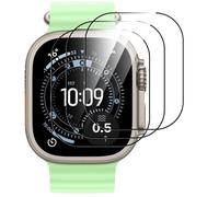 GIOPUEY 3 Unidades Protector de Pantalla para Apple Watch Ultra 3 2025, [Cobertura Completa] HD Material Compuesto Láminas Protectora con Capa Oleófoba - Transparente