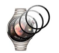 GIOPUEY 3 Unidades Protector de Pantalla para Huawei Watch 4 Pro, [Cobertura Completa] HD Material Compuesto Láminas Protectora con Capa Oleófoba - Transparente