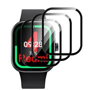 GIOPUEY 3 Unidades Protector de Pantalla para Redmi Watch 4, [Cobertura Completa] HD Material Compuesto Láminas Protectora con Capa Oleófoba - Transparente