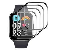 GIOPUEY 3 Unidades Protector de Pantalla para Xiaomi Redmi Watch 3 Active, [Cobertura Completa] HD Material Compuesto Láminas Protectora con Capa Oleófoba - Transparente