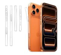 GIOPUEY [4 Pack Protector Marco Lateral Compatible con iPhone 17 Pro MAX, TPU Flexible, Ultra Delgado, Inastillable, Funda Compatible, Resistente a Los Arañazos - Transparent
