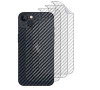 GIOPUEY[4 Piezas Protector Trasero Compatible con iPhone 14, iPhone 14 Protector de Pantalla Trasera, TPU Suave, Delgado, Textura de Fibra de Carbono, Anti-Huella Digital, Anti-Arañazos - Translucent