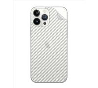 GIOPUEY[4 Piezas Protector Trasero Compatible con iPhone 16 Pro, Protector de Pantalla Trasera, TPU Suave, Delgado, Textura de Fibra de Carbono, Anti-Huella Digital, Anti-Arañazos - Translucent
